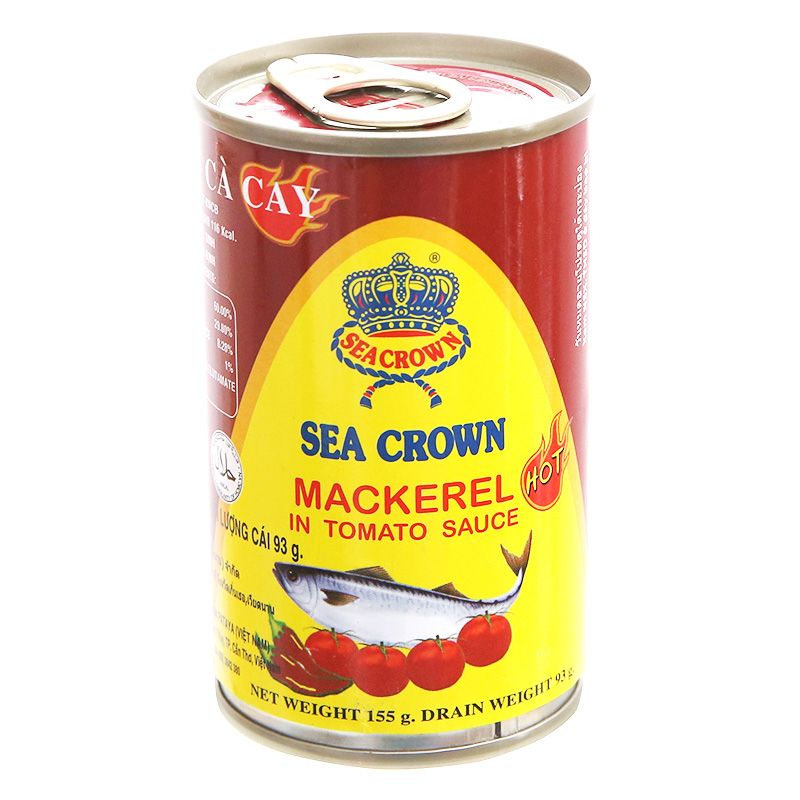 Sea Crown 매운 토마토소스 절인 전갱이 통조림 155G
