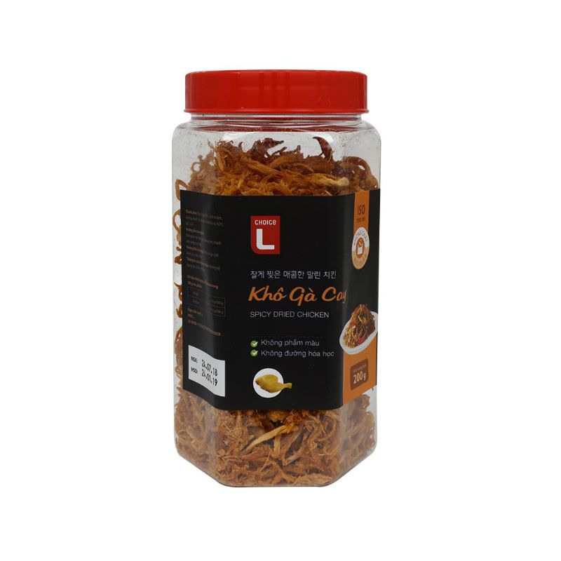 잘게 찢은 매콤한 말린 치킨 200G