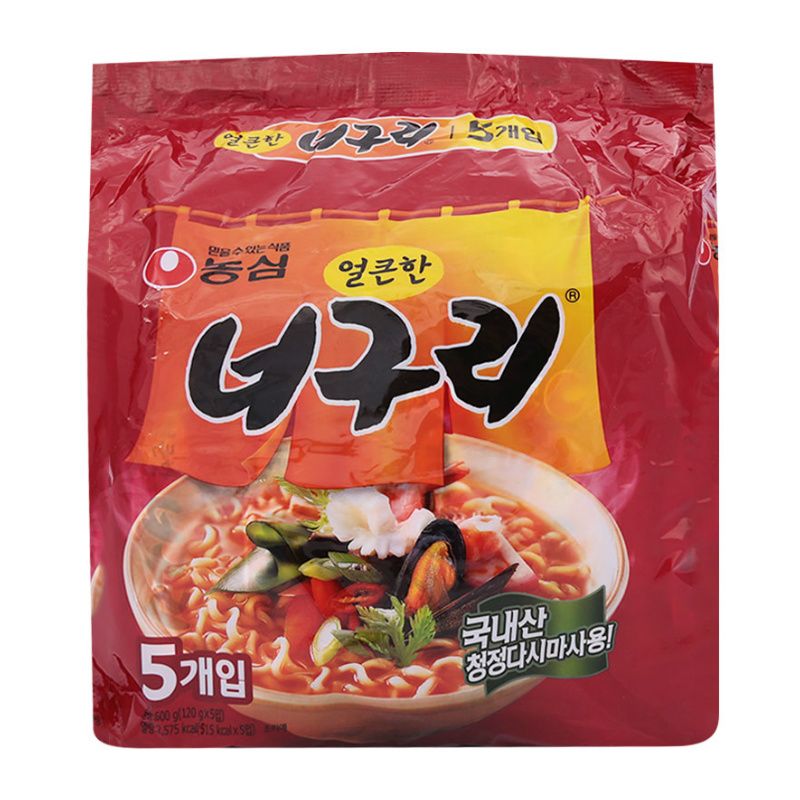 농심 얼큰한 너구리 봉자라면 (120G x 5개입)