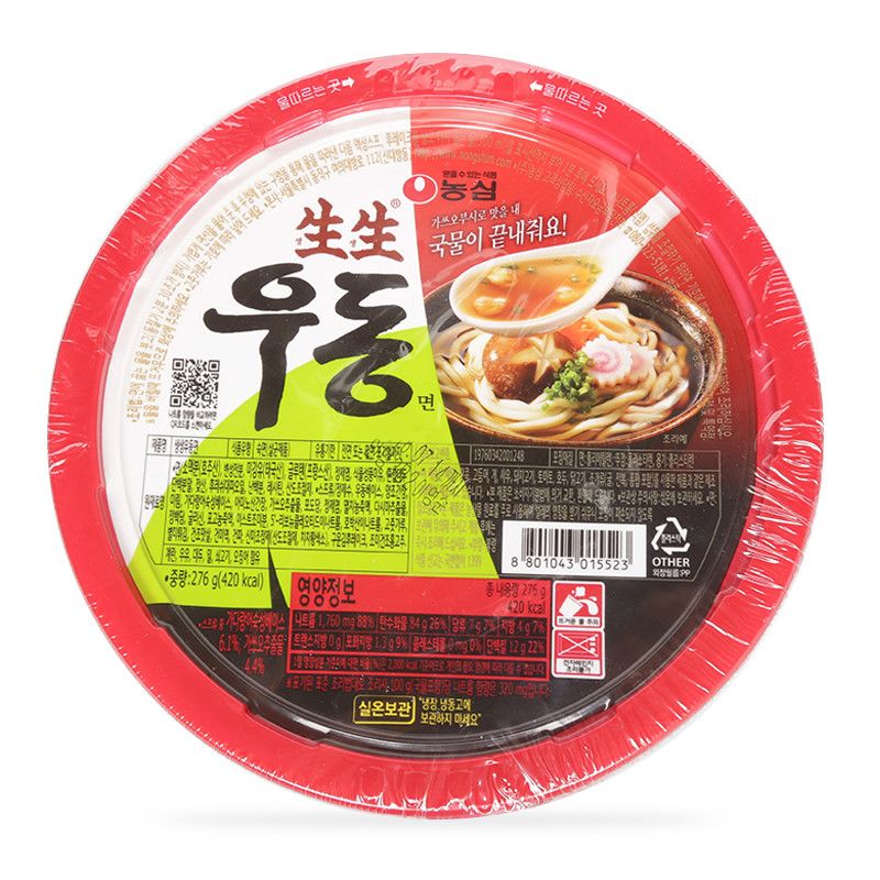 농심 생생우동 용기 276G