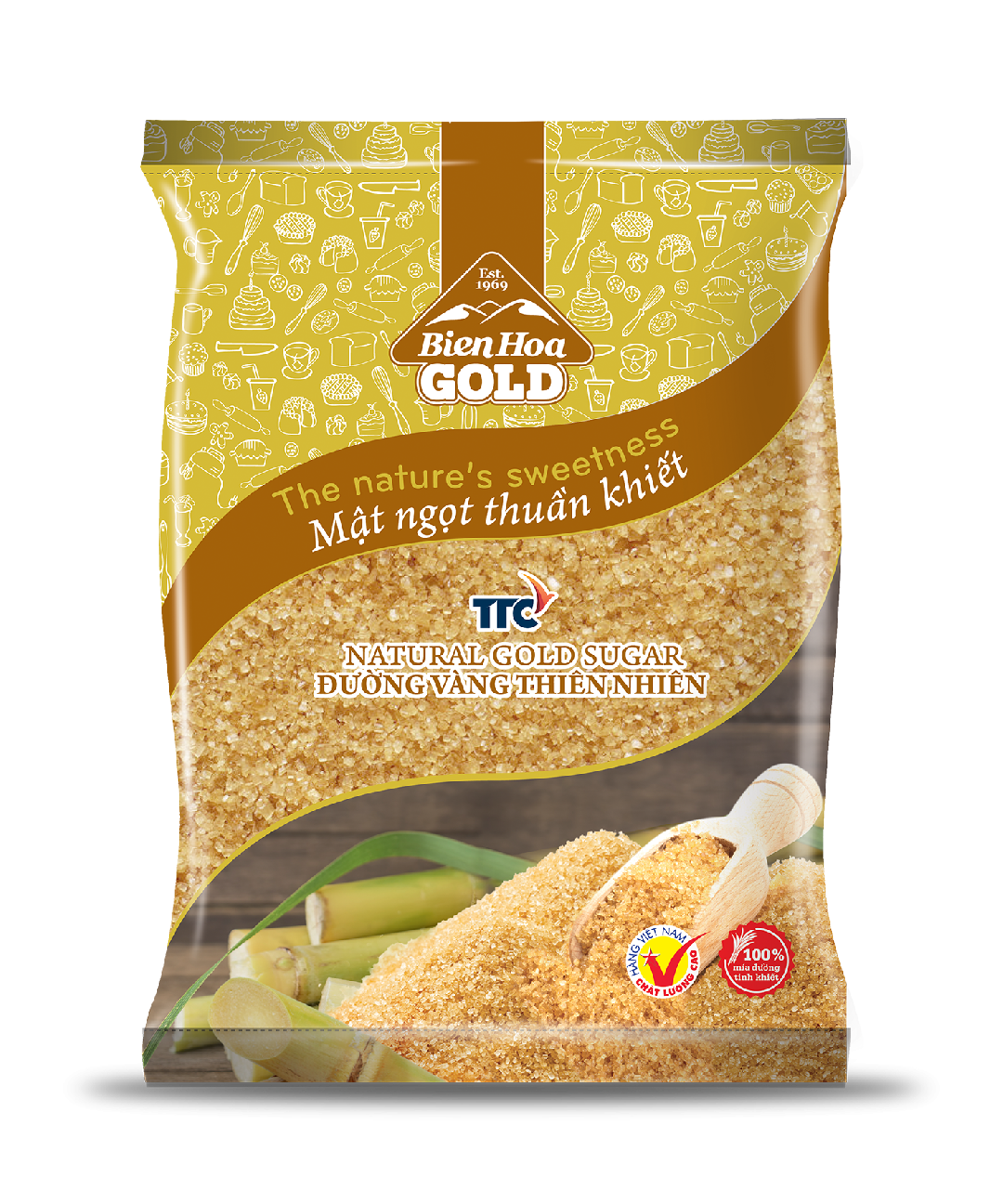 (핫) Bien Hoa 골드 설탕 1KG