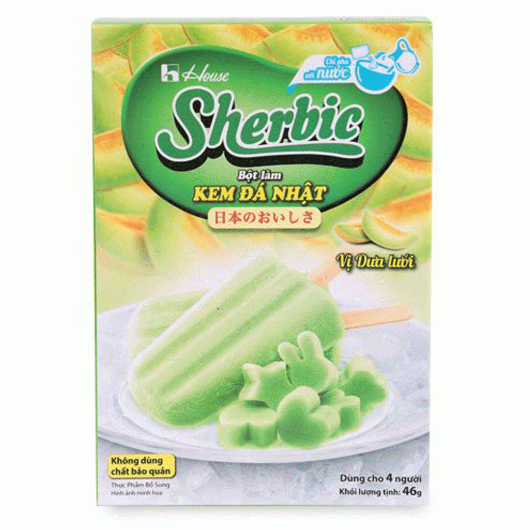 SHERBIC 멜론맛 아이스 아이스크림 가루 46G