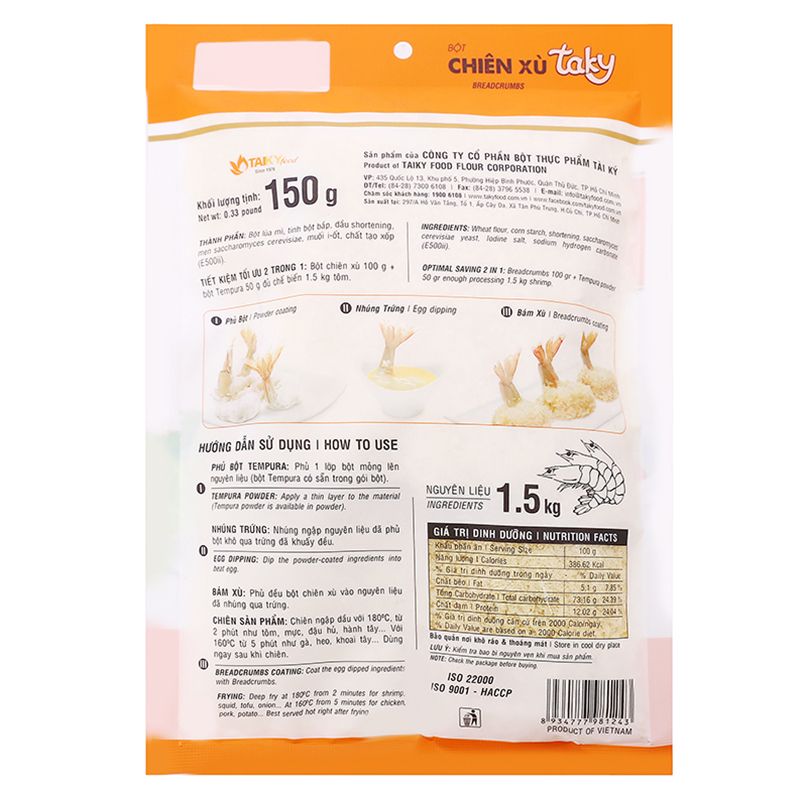 BOT CHIEN XU TAKY 150G