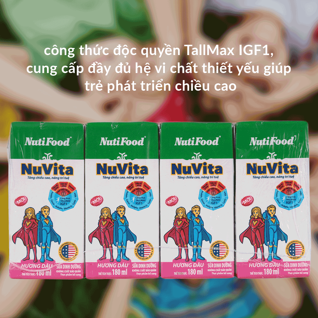 NitiFood NuVita 멸균우유 딸기맛 180ML (4개입)