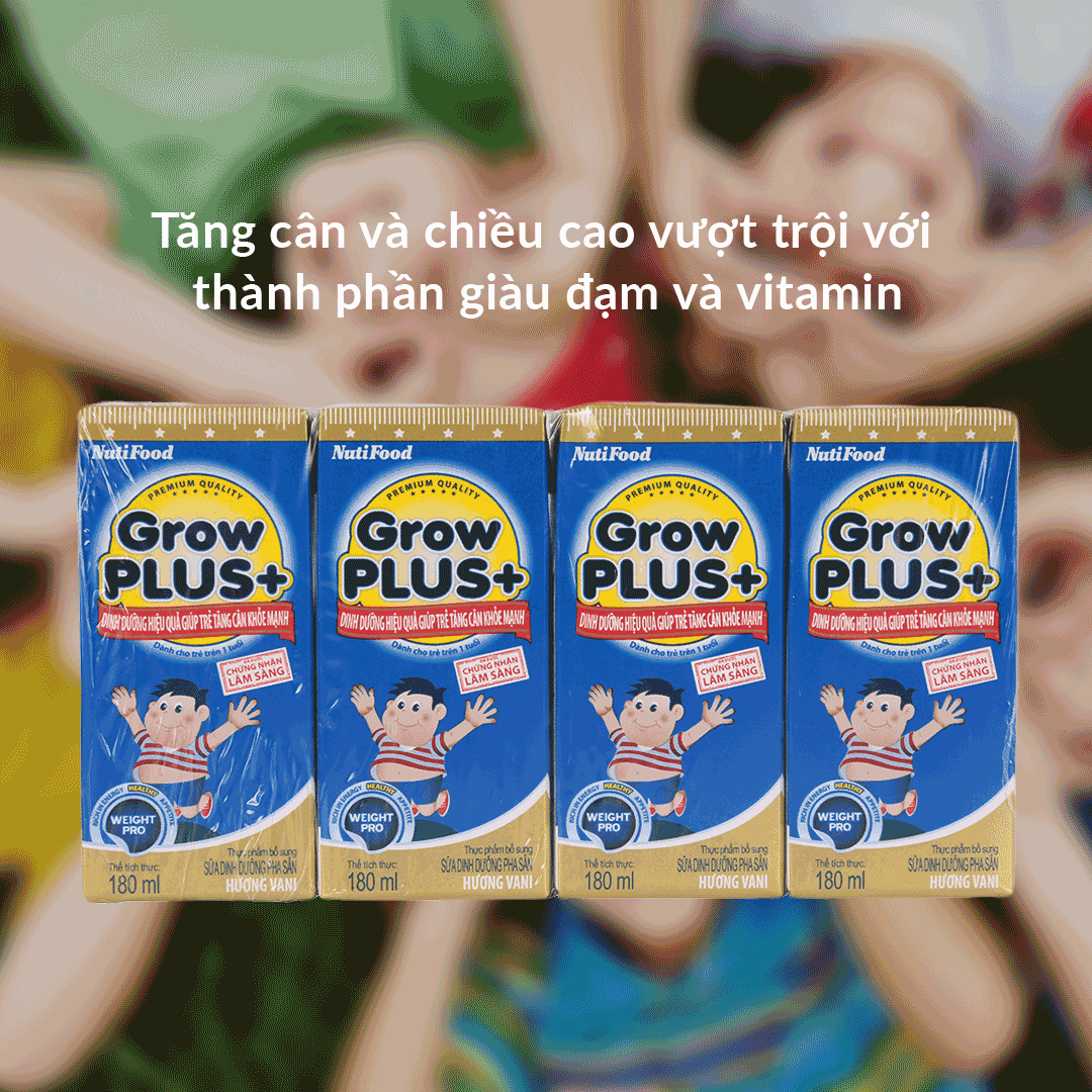 Grow Plus 우유 바닐라맛(4개입*180ML)