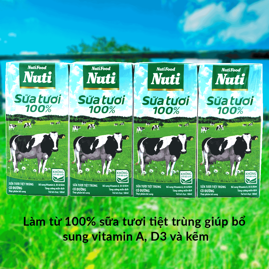 NUTIFOOD 100% 멸균우유 (180ML)