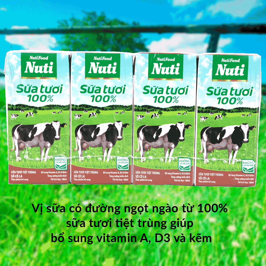 NUVITA 100% 멸균우유 초콜릿맛 (4*180ML)