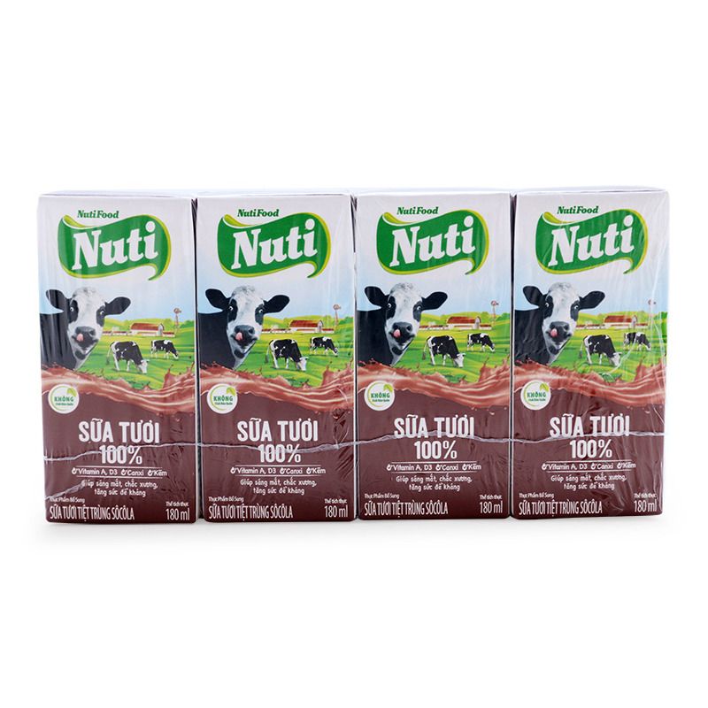 NUVITA 100% 멸균우유 초콜릿맛 (4*180ML)