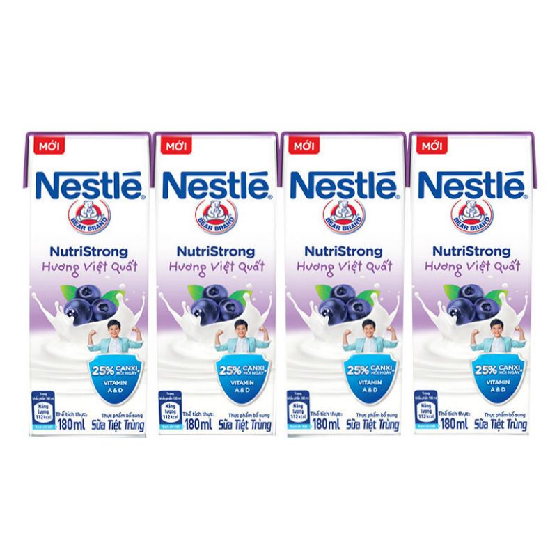 Nestle 멸균우유 블루베리맛 180ML (4개입)