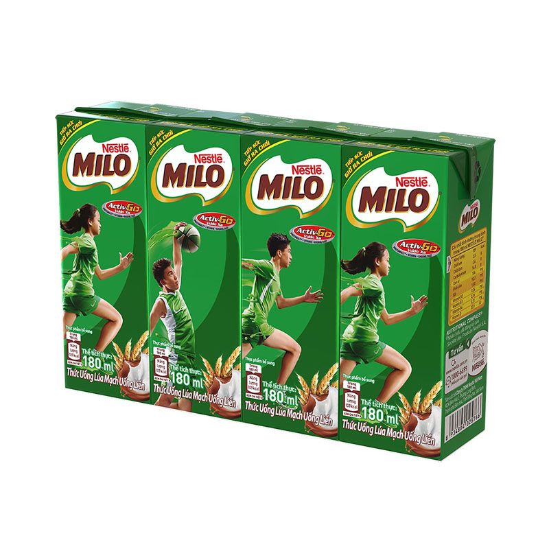 (핫) Nestle Milo 보리음료 180ML (4개입)