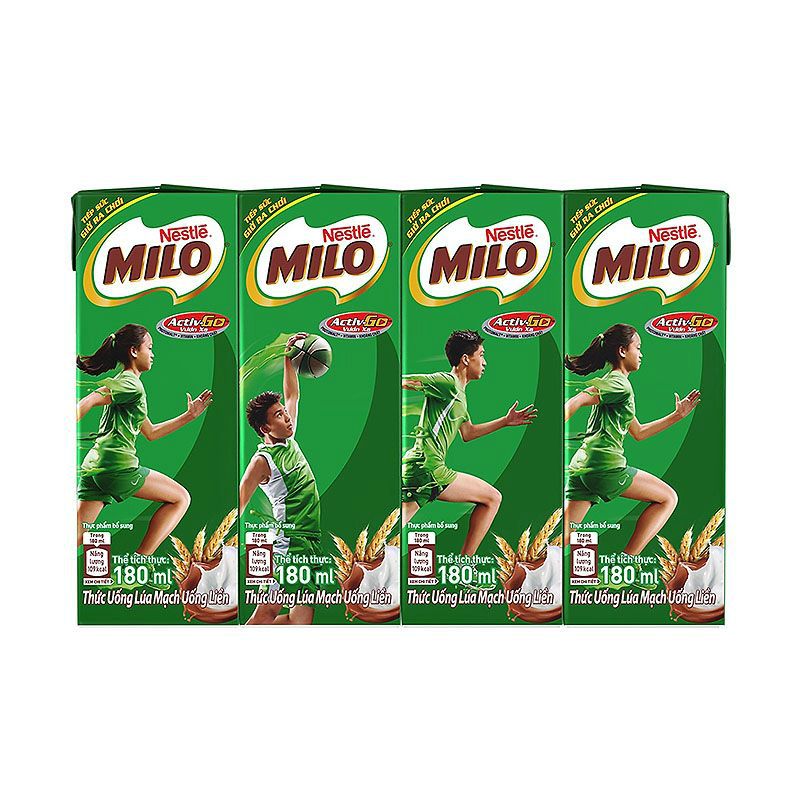 (핫) Nestle Milo 보리음료 180ML (4개입)