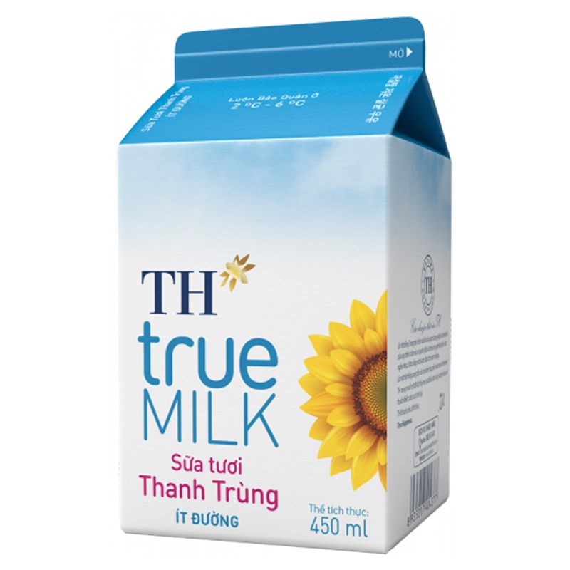 TH True Milk 살균 우유 저가당 450ML
