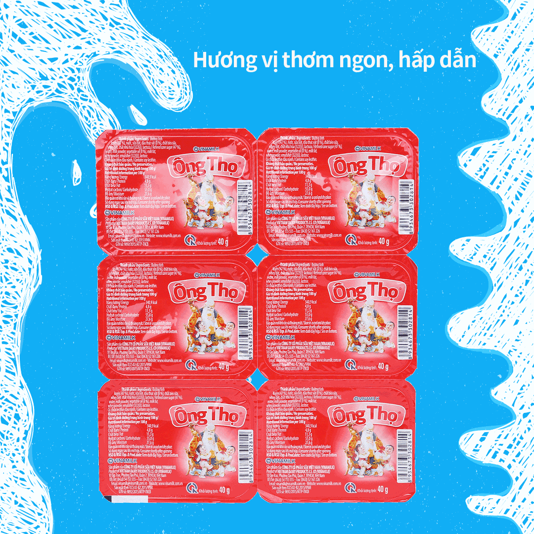 (핫) Ong Tho 연유 40G (6개) (빨간색)