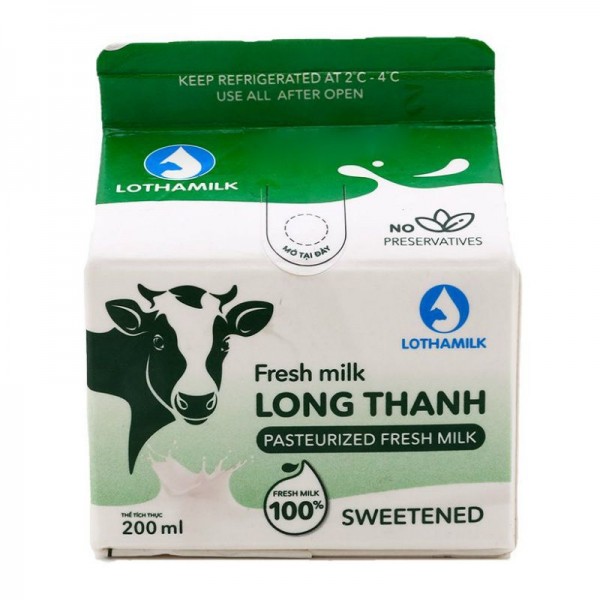 LOTHAMILK 유설탕 살균우유 200ML