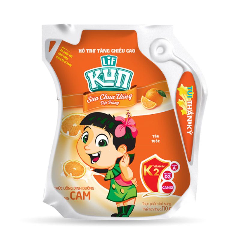 LiF Kun 드링크 요거트 오렌지맛 110ML