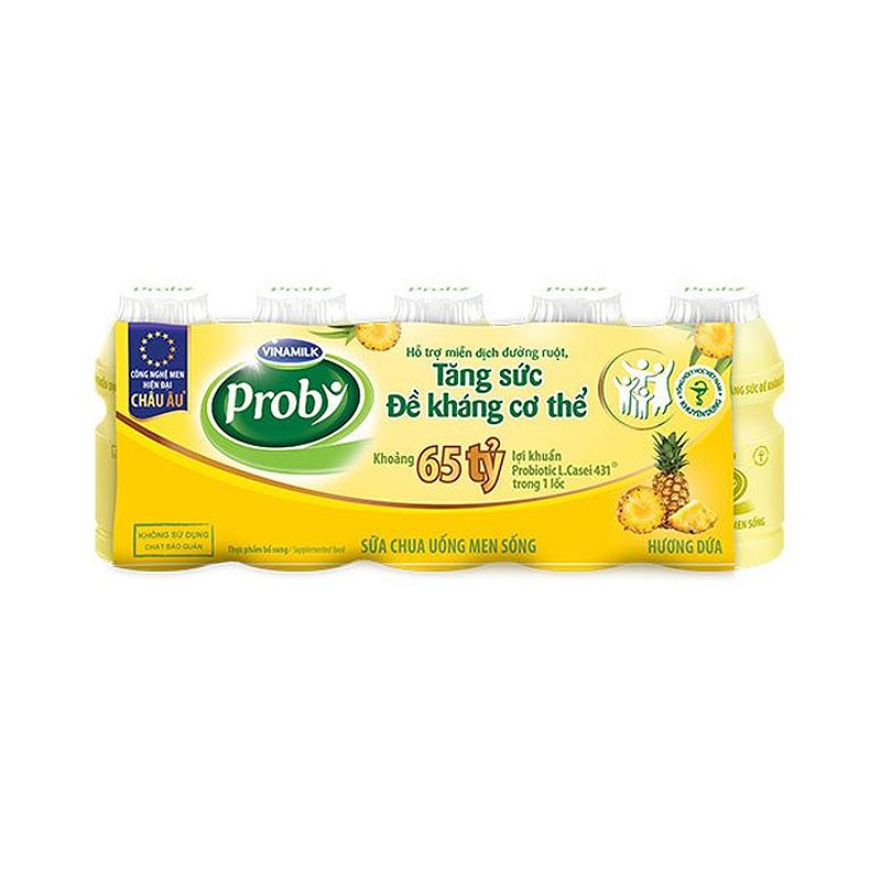 Probi 드링킹 요거트 파인애플향 65ML (5개입) (10개입/2번들 구매시 1개입 증정)