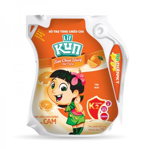 LiF Kun 드링크 요거트 오렌지맛 110ML