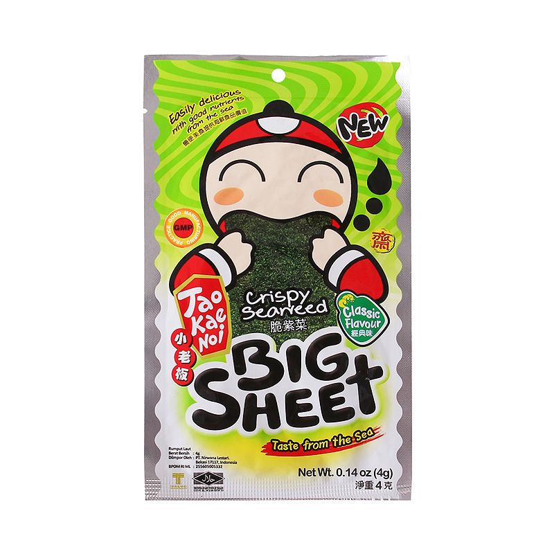 (핫) Taokaenoi Big Sheet 오리지널맛 4G