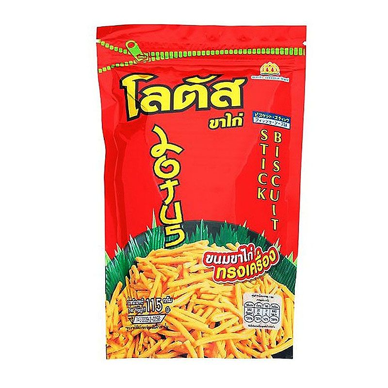 Dorkbua Lotus 새우맛 스틱 비스킷 115G