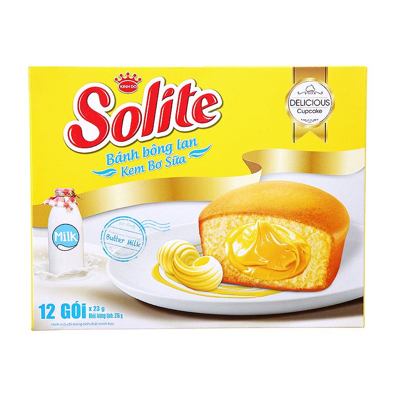 Solite 밀크 버터 크림 컵케이크 276G (23G x 12개입)