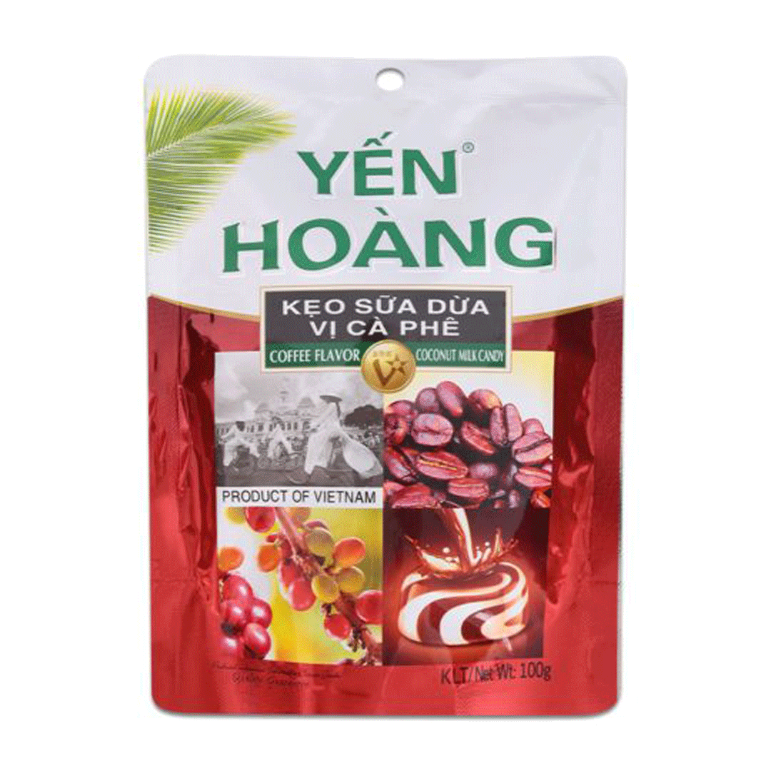 Hoang Yen 커피향 우유 코코넛 사탕 100G
