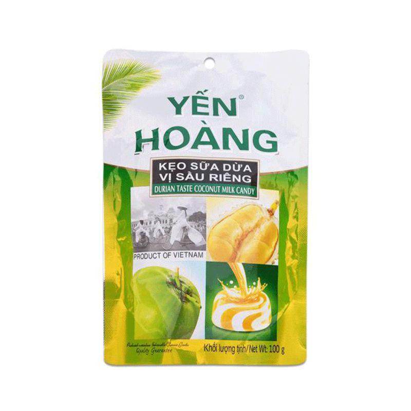 Yen Hoang 두리안맛 우유 코코넛 사탕 100G