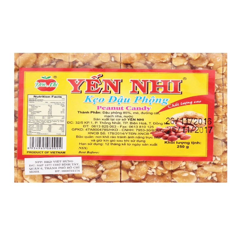 Yen Nhi 땅콩 사탕 250g