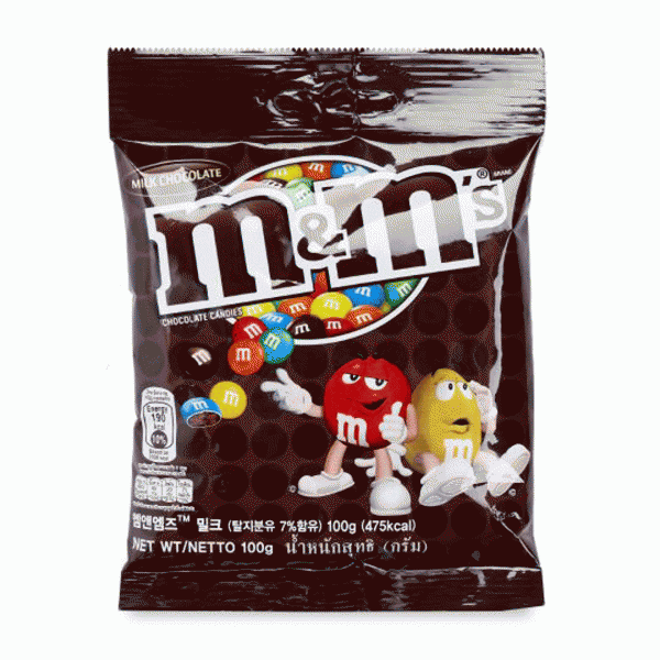 M&M＇s 밀크 초콜릿 캔디 100G