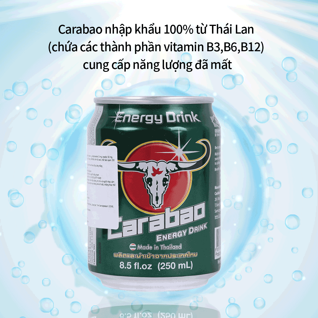 Carabao 에너지 드링크 250ML/캔