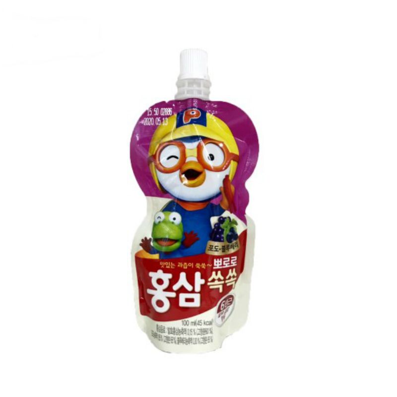 뽀로로 홍삼음료 포도 100ML