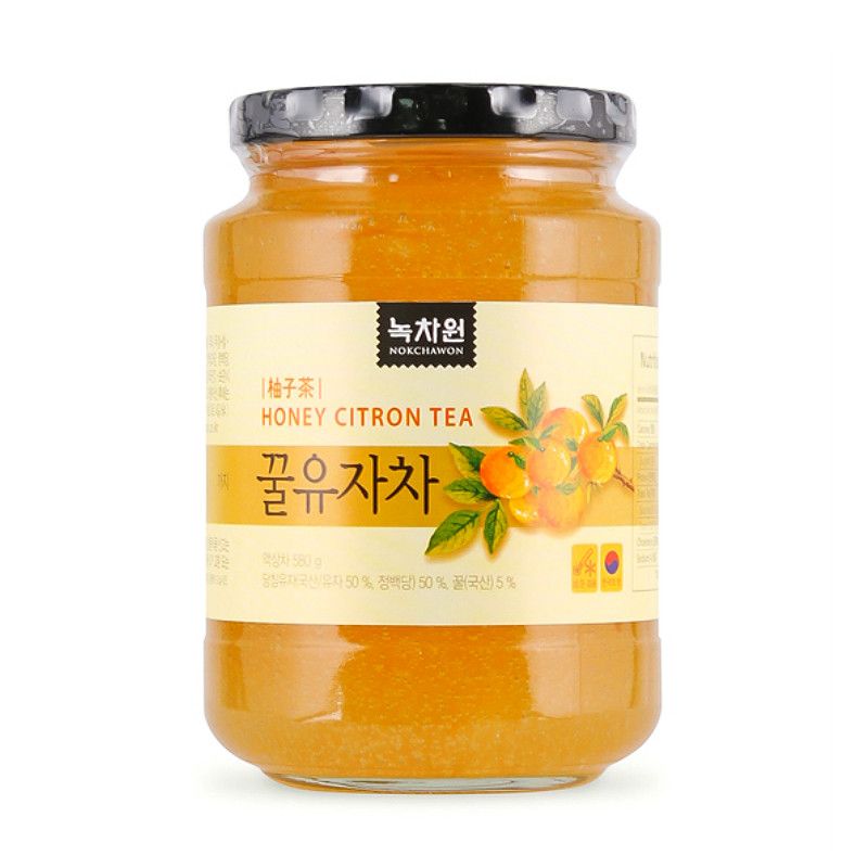 녹차원 꿀 유자차 580G
