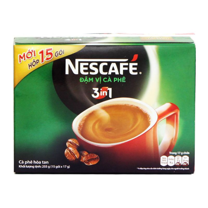 Nescafe 3In1 커피 믹스 진한 커피맛 255G (17G x 15개입)