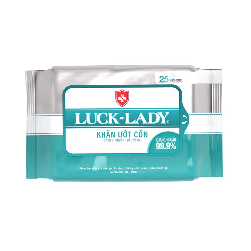 (핫) Lucky Lady 알코올 물티슈 (25매)