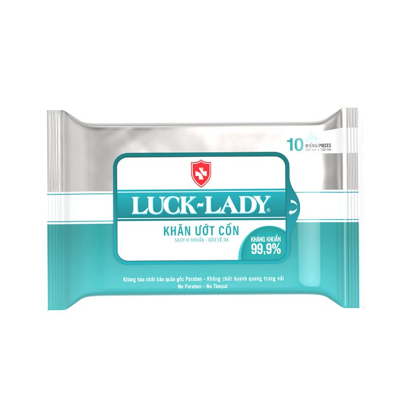 (핫) Luck Lady 알코올 물티슈 10매