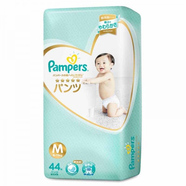 Pampers 고급 팬티형 기저귀 사이즈M 44개입 (6-11Kg)