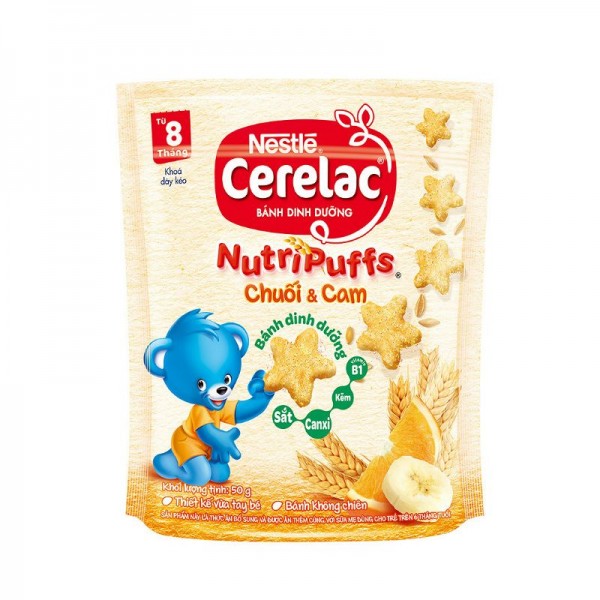 Nestle Cerelac 베이비 쿠키 바나나 & 오렌지맛 50G
