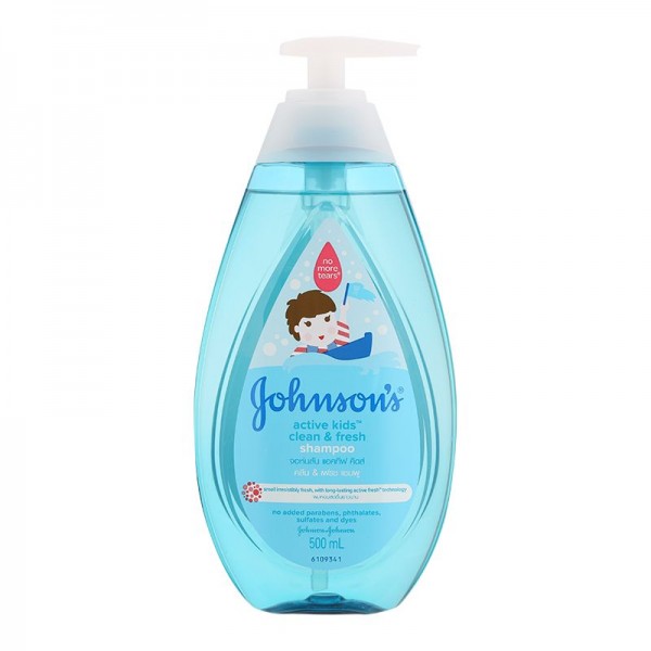 Johnson＇s Baby 액티브 키즈 클린 앤드 프레시 샴푸 500ML (Johnson＇s Baby 바디워시 200ML 증정)