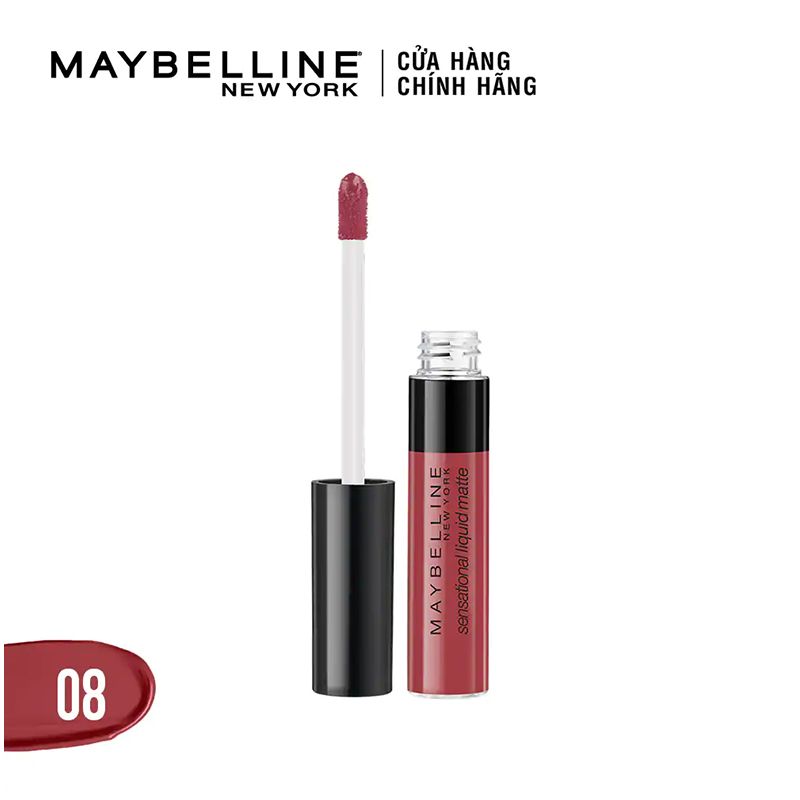 Maybelline New York Sensational Liquid Matte 립틴트 7ML.#08