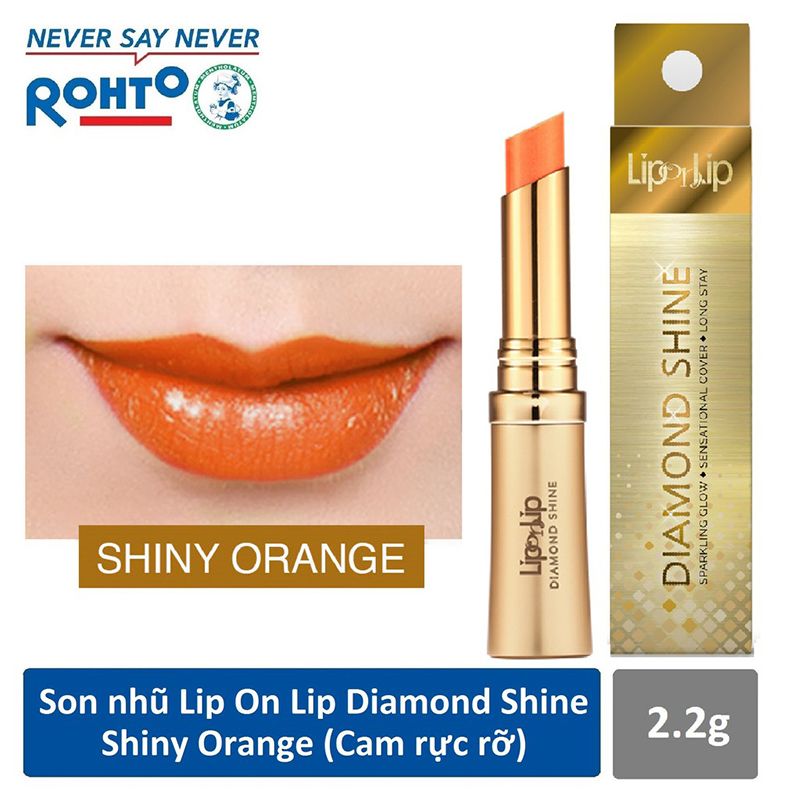 Lip On Lip Diamond Shine 립스틱 2.2G (오렌지)