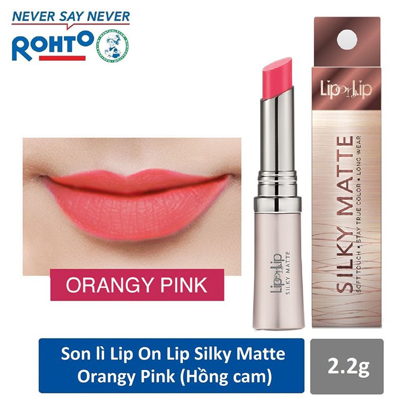 Lip On Lip 실키 매트 립스틱 2.2G - 오렌지 핑크
