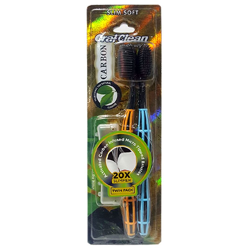 Oral Clean Carbon Slimsoft 칫솔 (2개)