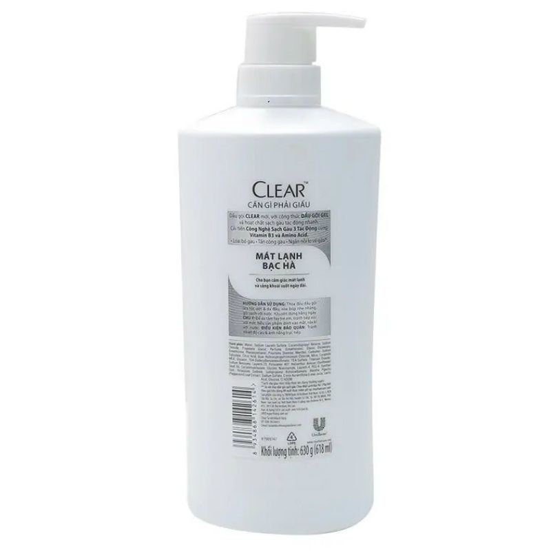 Clear 아이스 쿨 멘솔 샴푸 630G