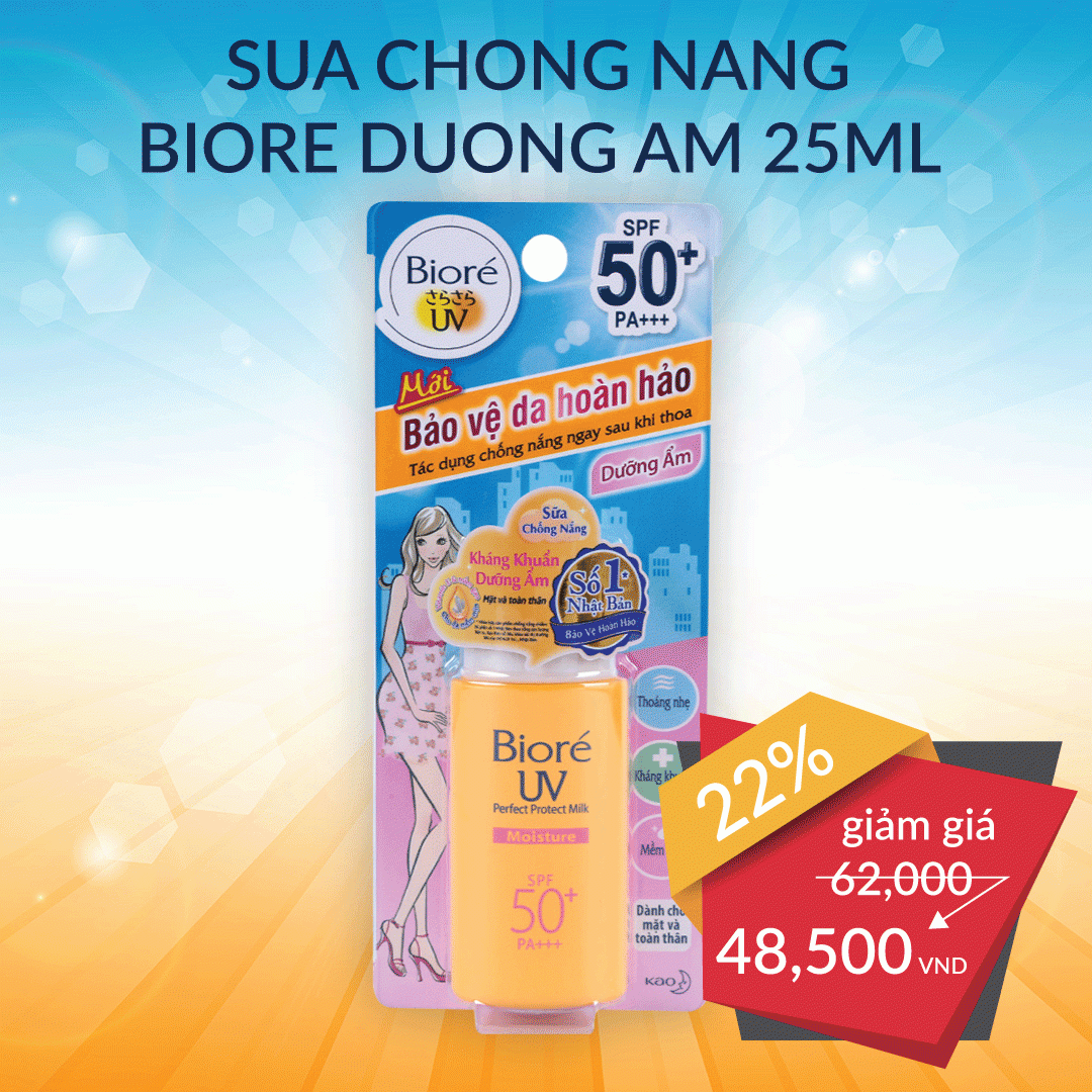 Biore 퍼펙트 프로텍트 선밀크 SPF50+/PA+++ 25ML
