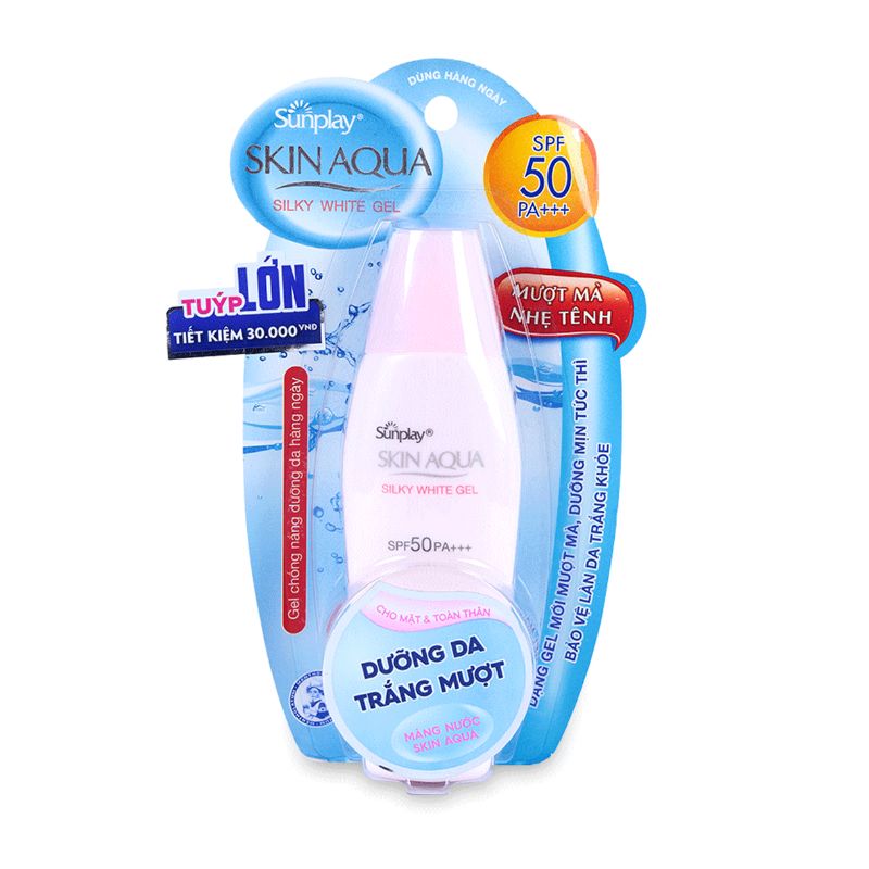 Sunplay 스킨 아쿠아 실키 화이트 젤 SPF50 70G