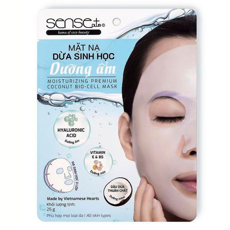 Sense+ 모이스처라이징 프리미엄 코코넛 바이오 셀 마스크 25G