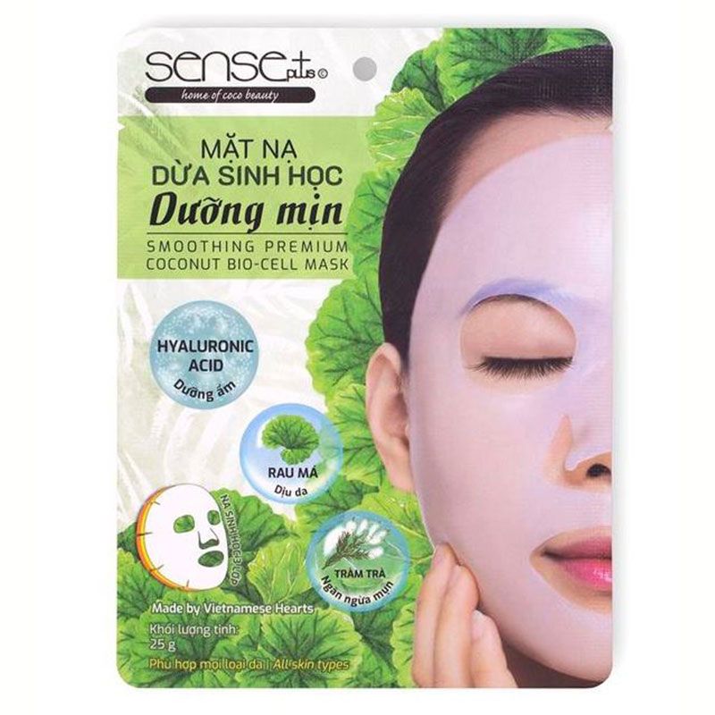 Sense+ 스무딩 프리미엄 코코넛 바이오 셀 마스크 25G