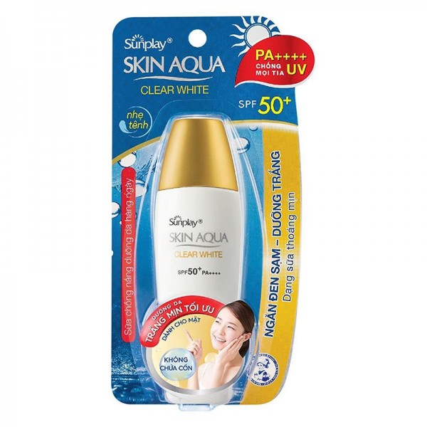 Sunplay 스킨 아쿠아 클리어 화이트 선밀크 SPF50 25G