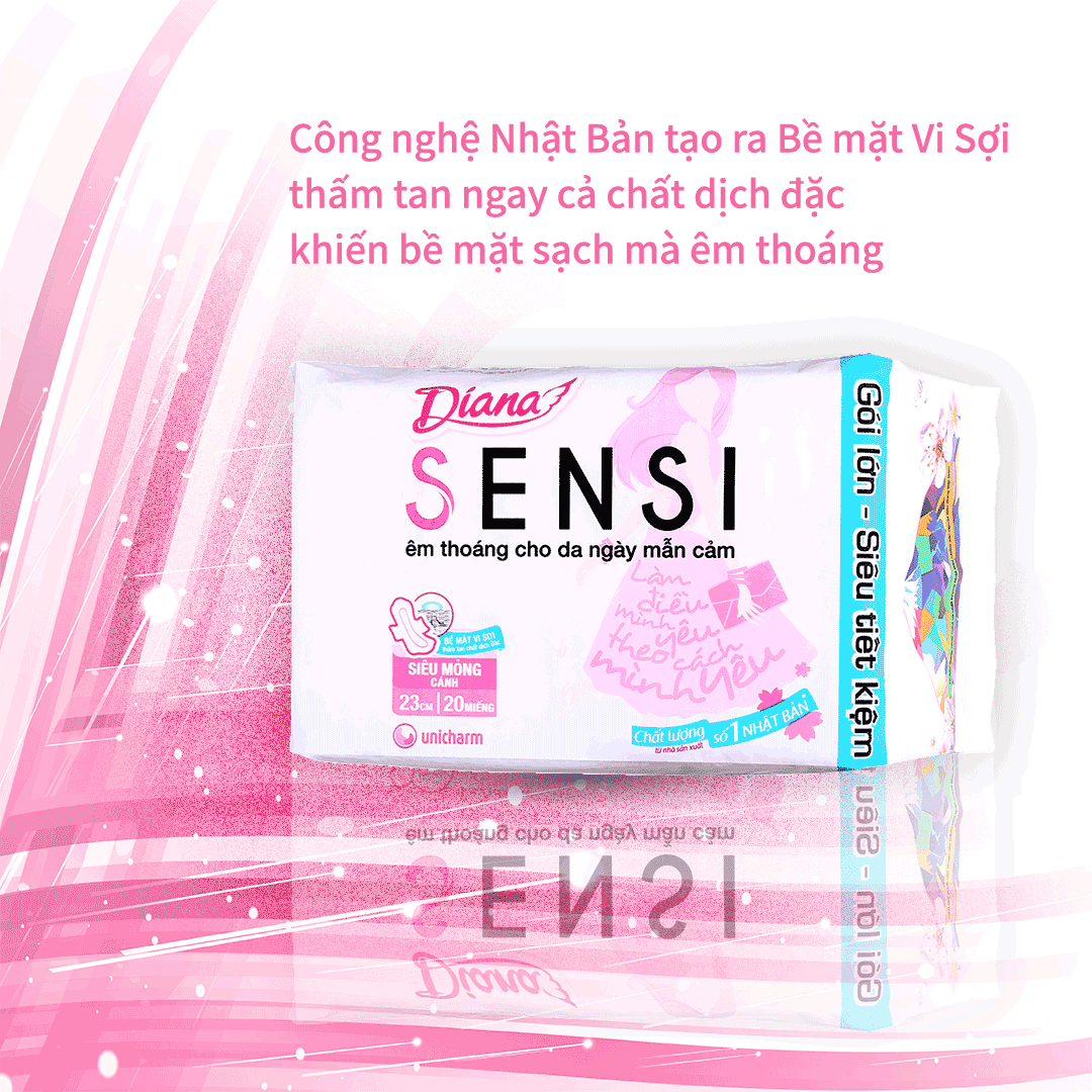 Diana Sensi 울트라 틴 생리대 23CM (20매)