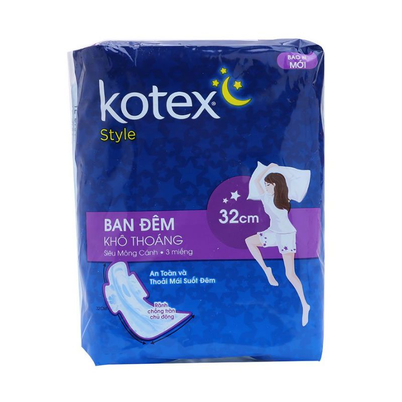 Kotex 나이트 울트라틴 날개형 생리대 32CM (3매)