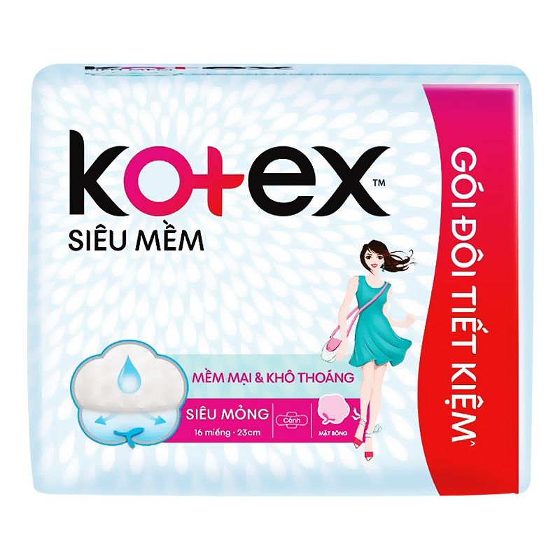 (핫) Kotex 생리대 얇은날개형 16매